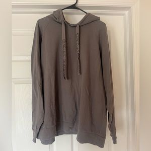 TORRID; Gray hoodie with bejeweled drawstrings